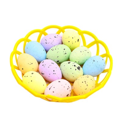 Set 12 oua decorative pentru Paste, Zulbceo, spuma, 2.8 x 3.8 cm, multicolor foto