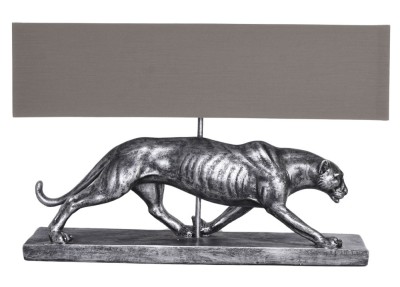 Lampa de masa cu un leopard argintiu CW272 foto
