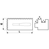 Gletiera cu dinti 8x8x8mm, 280x130mm TOPEX 13A288 HardWork ToolsRange