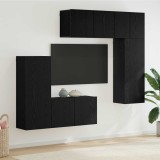 Cumpara ieftin Unitate TV de Perete 5 buc. 100 x 30 x 41 cm Stejar negru