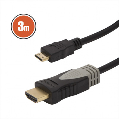 Cablu mini HDMI &amp;bull; 3 mcu conectoare placate cu aur foto