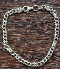 (123) BRATARA DIN ARGINT, UNISEX VINTAGE, MODEL FRUMOS, 8.53 GRAME foto
