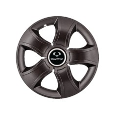 Set 4 Capace Roti 15 inchi (R15) Bis Negru, Compatibile Cu SsangYong