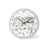 Ceas Craciun masa, perete ceramica multicolora II &Oslash; 25 cm