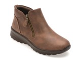 Ghete SKECHERS maro, LOVELY VIBE, din material textil