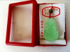 * Talisman zodiac chinezesc: caine, pandativ plastic verde imitatie jad, 3.5cm