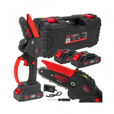 Fierastrau electric cu lant pentru taiat ramuri, cu acumulatori, 20V, 2Ah, Red Technic