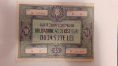 Romania , 200 lei Obligatiune R.S.R foto