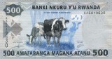 RWANDA RUANDA █ bancnota █ 500 Francs █ 2013 █ P-38 █ UNC █ necirculata