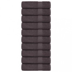 vidaXL Prosoape de baie 10 buc Antracit 100x150cm 360 g/m&sup2; 100% bumbac