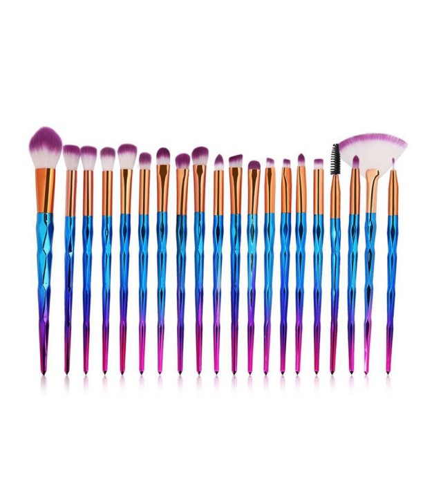 Set 20 pensule de machiaj Unicorn, Multicolor