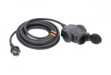 Cordon prelungitor cu bloc 3 prize din cauciuc pentru santier 10 metri 3G2.5 H07RN-F 230V 16A IP44, As Schwabe