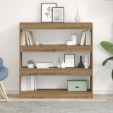 VidaXL Cabinet pentru cărți/Separator de cameră din Stejar Artisan - 100x30x103cm, din lemn prelucrat