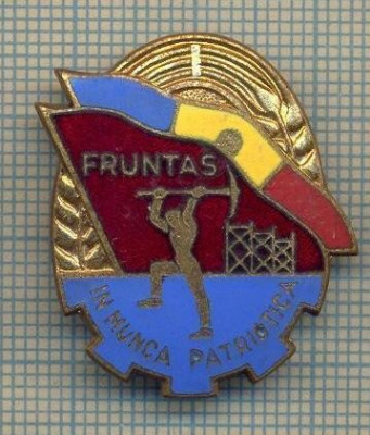 Y 844 INSIGNA - FRUNTAS IN MUNCA PATRIOTICA -PENTRU COLECTIONARI foto