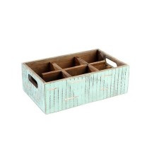 Organizator masa Vintage din lemn, 27x17x10 cm