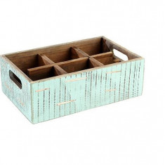 Organizator masa Vintage din lemn, 27x17x10 cm