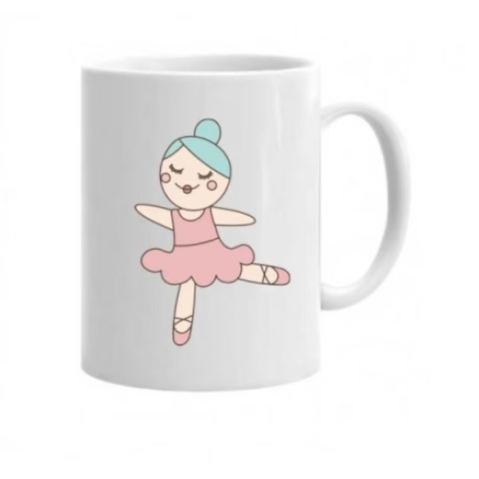 Cana alba personalizata, &quot;Cea mai tare balerina &quot; model 2, INOVATIX&reg;. 330ml