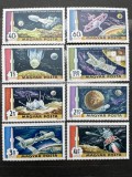 Seria Completă Ungaria 1969 - Cucerirea Lunii, Apollo, Sojuz, Jules Verne, 8v, MNH -A150