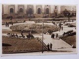 SIBIU - PIATA REPUBLICII - SEPIA - BILINGVA - ROMANA - RUSA - ANII 1950, Circulata, Fotografie