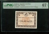 Andorra 1 pesetas 1936 P6 UNC SUPERB
