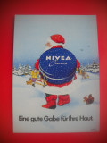 HOPCT 87400 CREMA NIVEA/ MOS CRACIUN -RECLAMA GERMANIA-NECIRCULATA, Printata