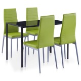 Cumpara ieftin Set mobilier de bucatarie, 5 piese, verde