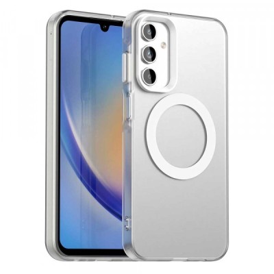 Husa MagSafe pentru Samsung Galaxy A15 5G A156 / A15 A155, Techsuit, CandyCase, Alba foto