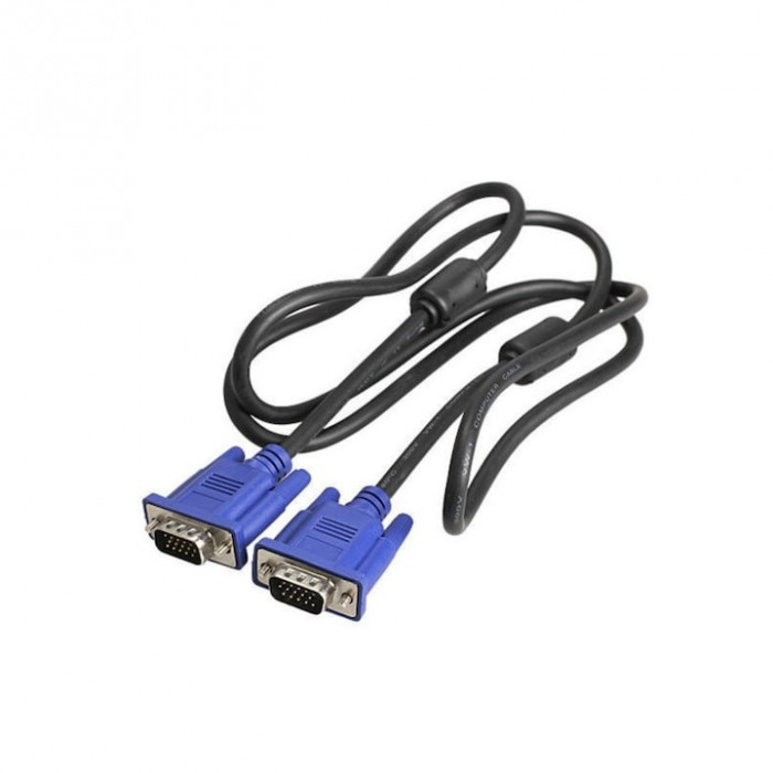 Cablu video prelungitor cu filtru VGA tata la VGA tata, 10 metri, pentru TV, laptop, proiector, Negru, ATX-BBL3972