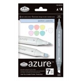 Set 7 markere Royal &amp; Langnickel Azure Culori pastel, Jad