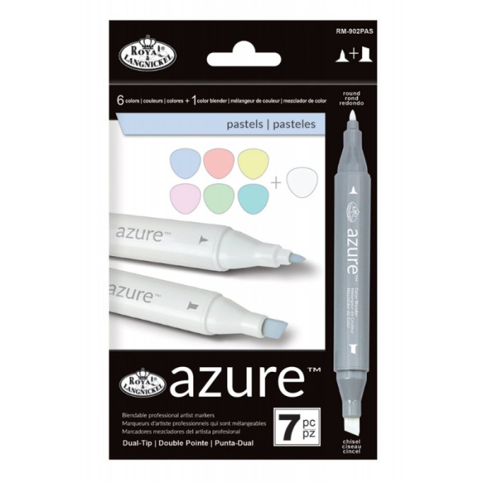 Set 7 markere Royal &amp; Langnickel Azure Culori pastel