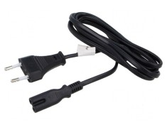 Cablu CEE 7/16 (C) mufă IEC C7 mamă PVC 1,8m negru