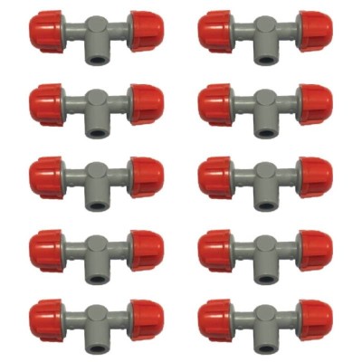 Set 10 buc Cap pulverizator pentru teava picurare, Nr-7587, 2 iesiri foto