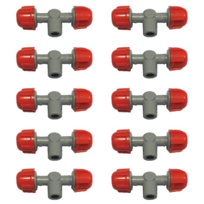 Set 10 buc Cap pulverizator pentru teava picurare, Nr-7587, 2 iesiri