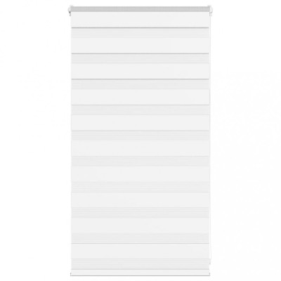 vidaXL Jaluzea tip zebra alb lățime țesătură 70,9 cm poliester foto