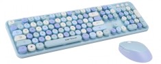 Kit tastatura + mouse Serioux Retro 9900BL, wireless 2.4GHz,