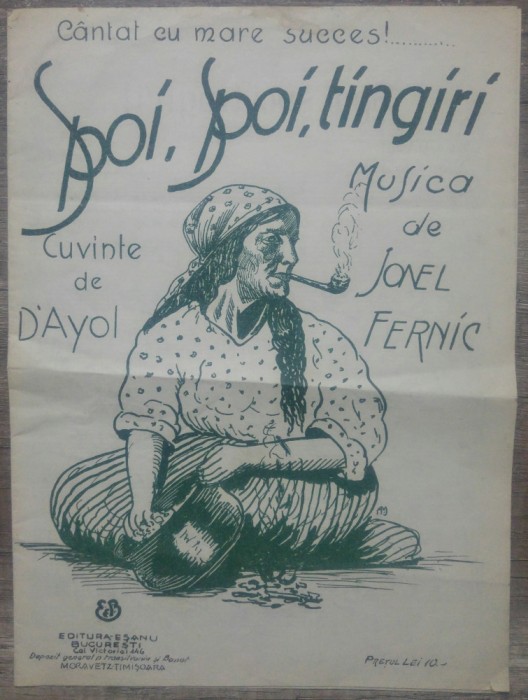 Spoi, spoi tingiri// partitura ce reclama coruptia din epoca