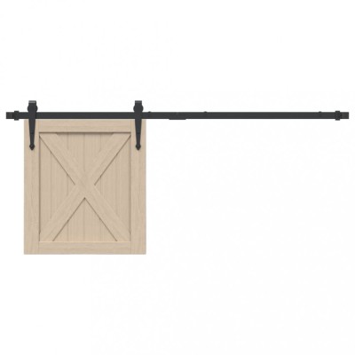 vidaXL Set glisare ușă mini pentru dulap, negru, oțel carbon, 122 cm 352306 foto