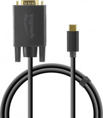 SpeedLink SL-180029-BK USB-C - VGA 1.8m Black foto