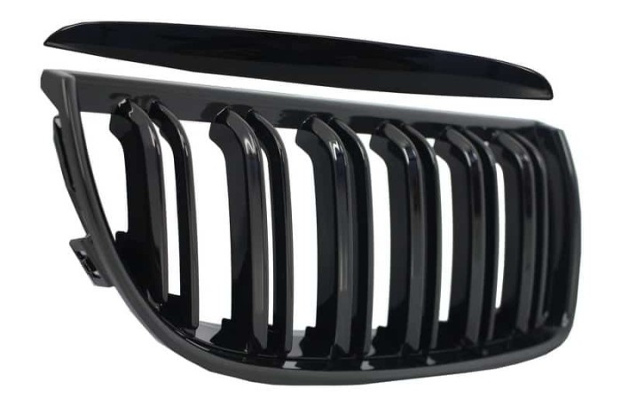 Set 2 Grile Centrale compatibile cu BMW E90, E91 Pre-LCI Seria 3 (2005-2009) M-Design, Negru Lucios