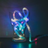 Sir de lumini de Craciun LED multicolor fir argintiu 2m 2x AAA 58032B Phenom