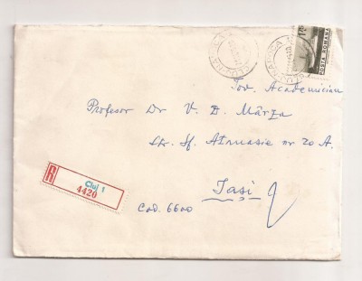 FD9 - Plic Circulat Intern, Cluj Napoca - Bucuresti, include corespondenta -1975 foto