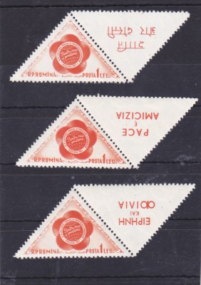 ROMANIA 1957- FESTIVALUL TINERETULUI SI STUDENTILOR DE LA MOSCOVA, MNH - LP 434a foto