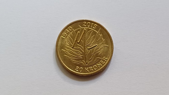 Danemarca-20 KRONER-Coroane 2015-A 75-a aniversare - Nașterea Reginei Margareta a II-a