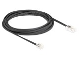 Cablu telefon DELOCK 3m RJ11-RJ45 negru 30AWG cod 88037