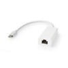 Adaptor USB-C la RJ45 Gigabit Ethernet, 1Gbps, 0.2m, Alb, NEDIS