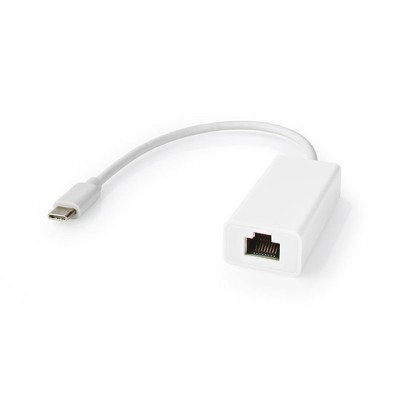 Adaptor USB NEDIS, USB-C la RJ45, 1Gbps, 0.2m, Alb foto