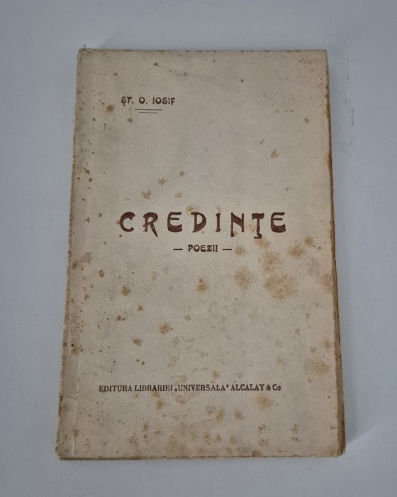 Carte veche St O Iosif Credinte Poezii