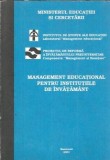 Cumpara ieftin Management Educational Institutiile Invatamant 2001 Carti Tipogrup 368 Pagini