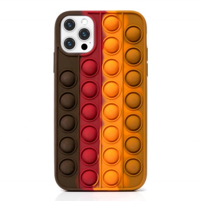 Husa de protectie POP IT compatibila cu IPhone 11 pro Max , Negru / Maro foto