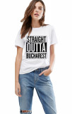 Cumpara ieftin Tricou dama alb - Straight Outta Bucuresti - S, THEICONIC